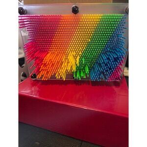 Mondo Llama Rainbow Pin Art Toy 3D Impression Sensory Desk Gadget Multicolor